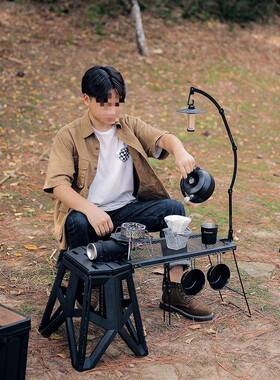 户外露营灯架灯桌面可折叠置物架挂支架便多功能携OUS子野餐挂架