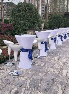 酒脚桌家用吧组台桌鸡尾酒桌吧桌CBV吧椅合高桌升降展会小吧圆桌