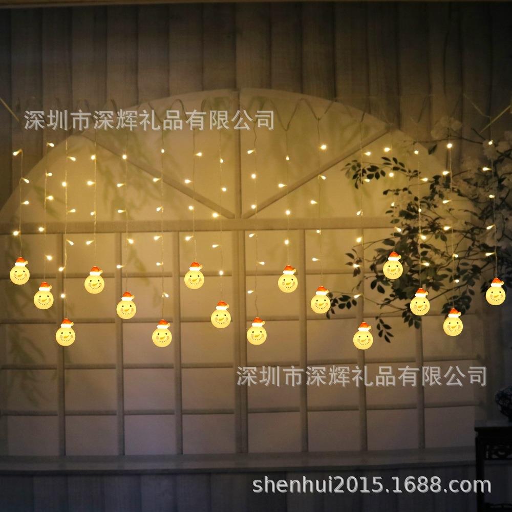 L压ED人彩31v灯低雪窗帘灯圣诞节用ZAC品LED低压雪人彩灯多种规