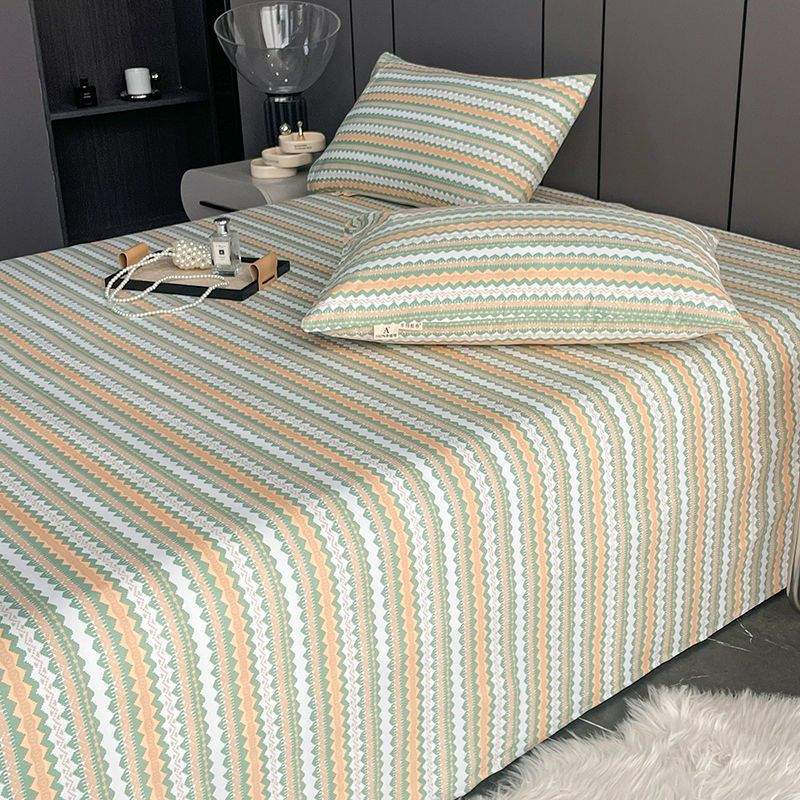 纯棉老粗布床单单件全棉夏季亚麻单双人被单.