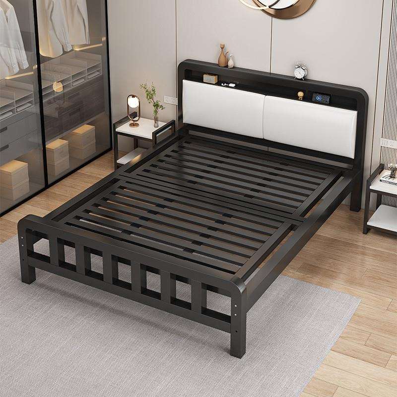 Tal艺床双人欧式1人.5米加厚加固铁床铁单不215锈钢床1.床0出租房