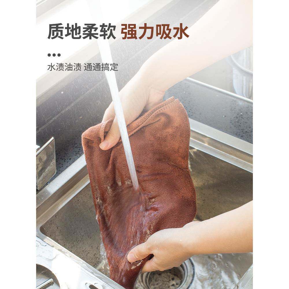 保洁桌专用毛巾抹布厨吸水不掉毛餐加厚擦玻408璃布擦子擦地房饮