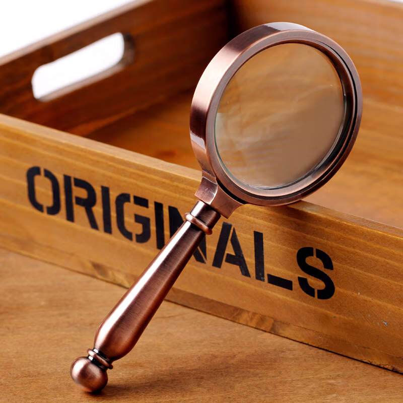 高清手持放大镜10倍儿童老人阅读看报高倍学生鉴定专用