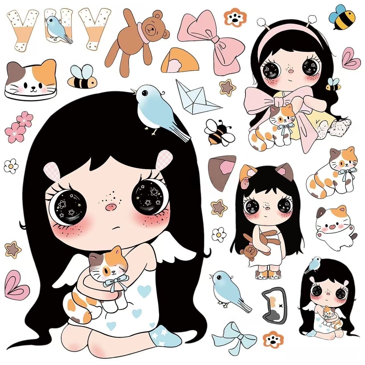 可爱玉YUY行李箱贴纸防水不留胶