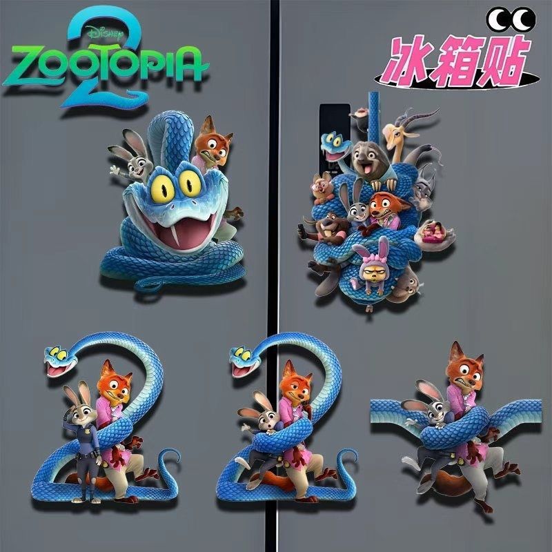 周边动物城疯狂朱迪尼克卡通装饰冰箱贴生日礼物磁吸创意冰箱动漫