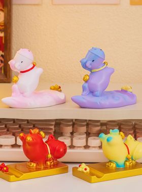 新款马年手机支架生肖马吉祥物摆件过年新年小礼品桌面公仔装饰