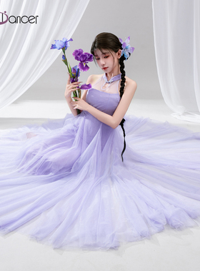 Top Dancer古典舞蹈服女飘逸新中式大摆连衣裙可日常舞蹈演出服装