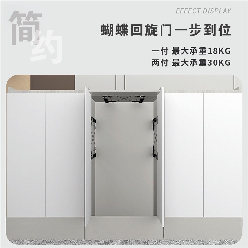 口袋门衣柜回旋门五金隐藏衣柜蝴蝶门轨道折叠橱柜门伸缩导轨配件