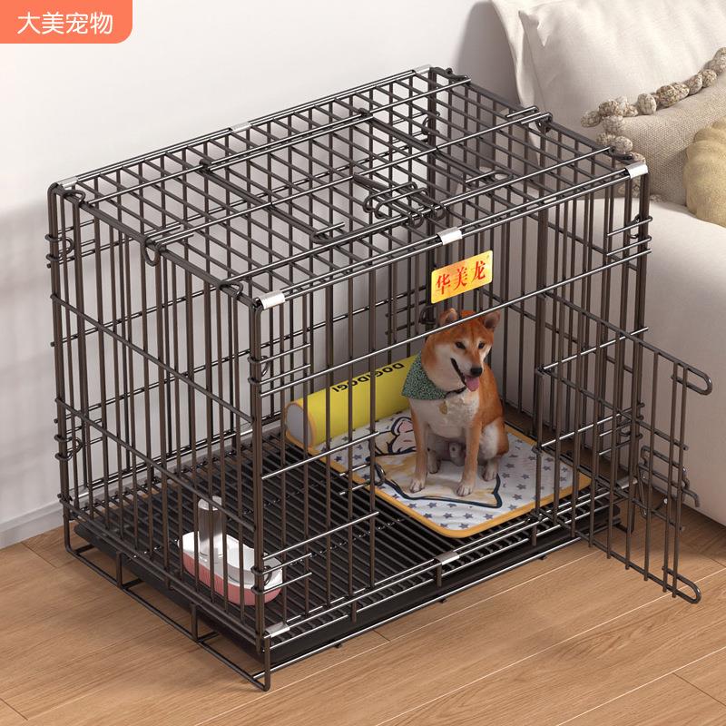 加粗折叠狗笼铁笼室内小型犬狗笼子运输笼大型犬狗窝宠物笼子猫笼图片