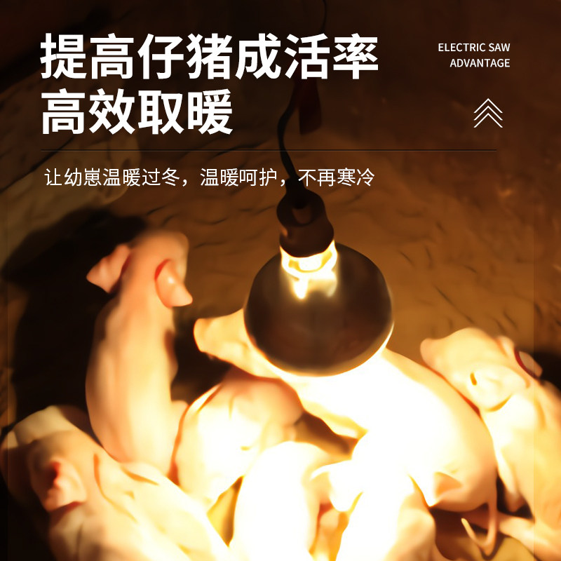 保温灯猪用小猪保暖灯鸡养殖场专用加厚仔猪加热育雏兽用取暖灯泡