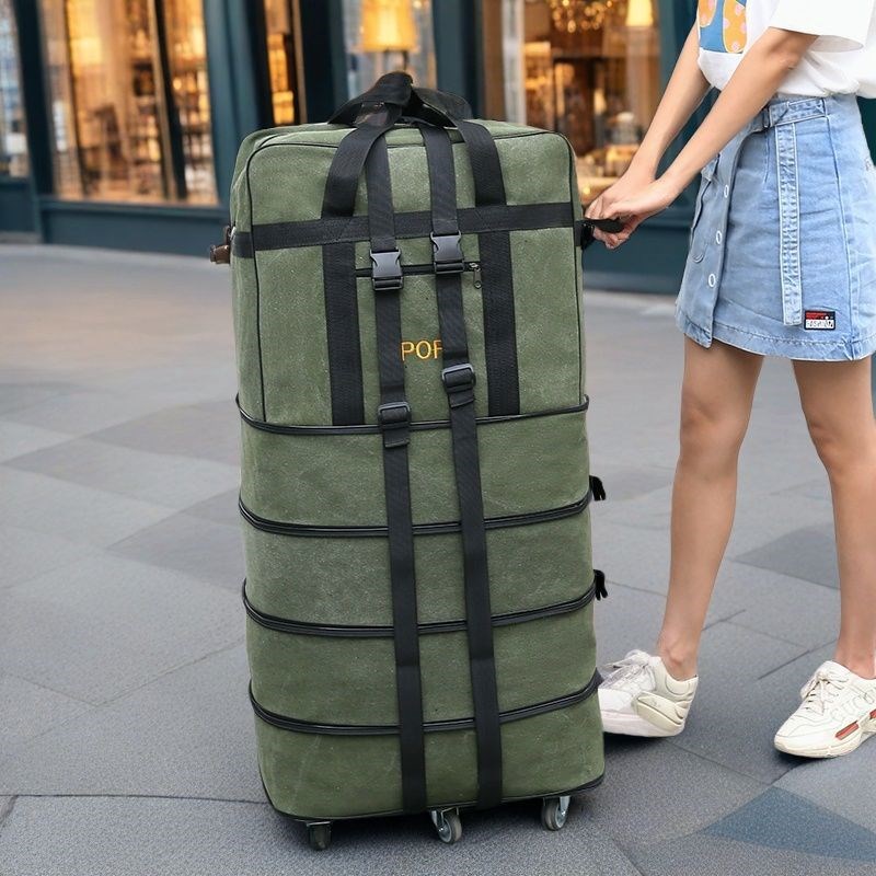 158万向轮超大行李包航空托运大容量搬家被子旅行折叠可背行李袋