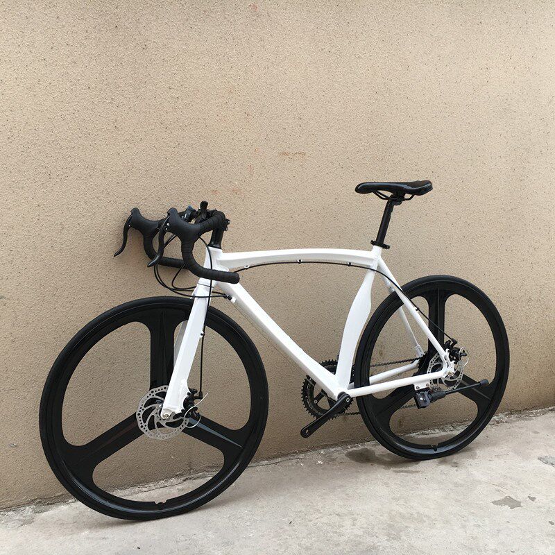 新款700C铝合金公路自行车变速双碟刹公路车学生城市公路赛自行车