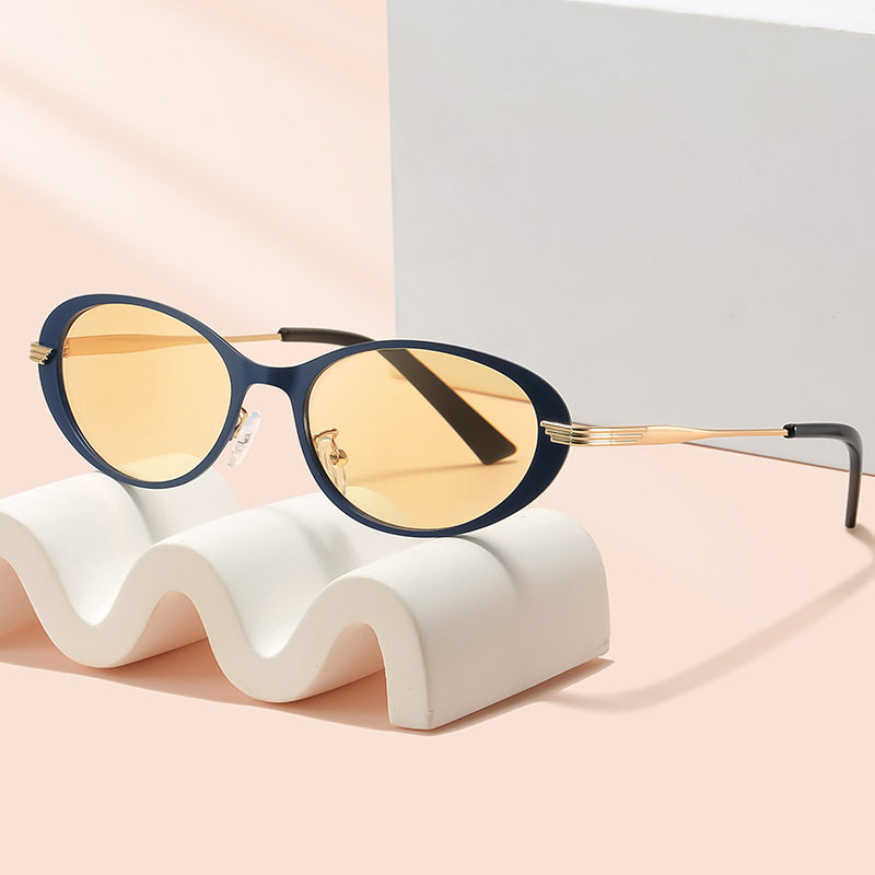 新款时尚高清护眼老花镜男夜视黄片高倍防蓝光女士椭圆框老花眼镜