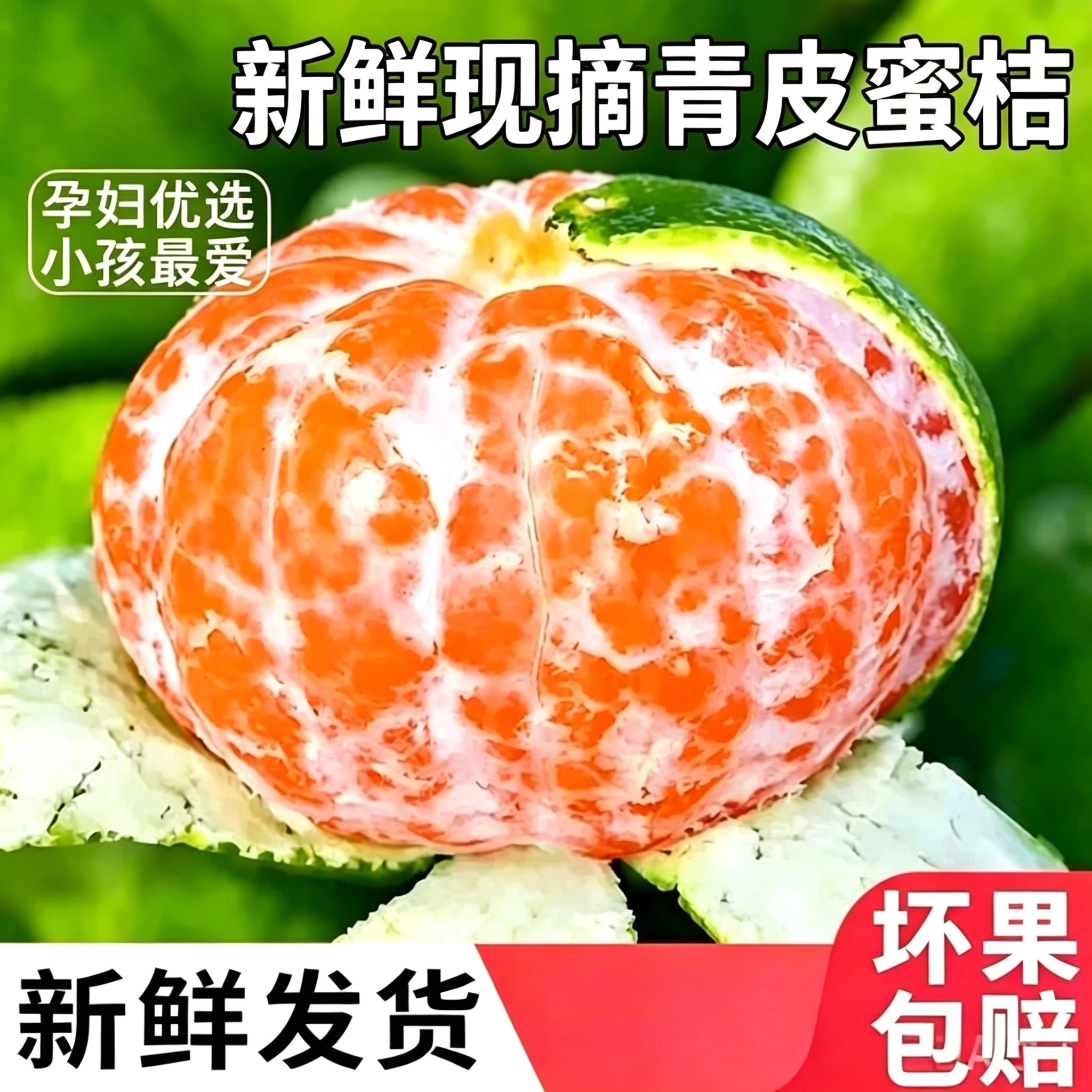 高山青皮蜜橘无籽橘子蜜桔子新鲜薄皮酸甜现摘果园直发