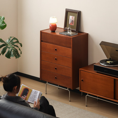 小万黄杨木北欧复古五斗柜