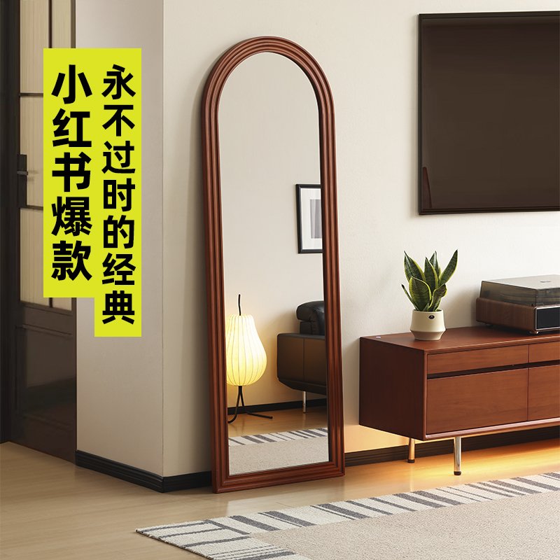 小万复古圆形挂墙落地全身镜