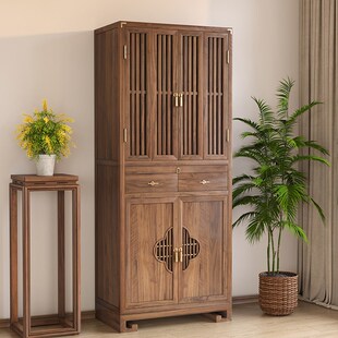 热销黑胡桃木佛龛新中式 立柜佛台菩萨柜子佛柜家用供桌神台财神爷