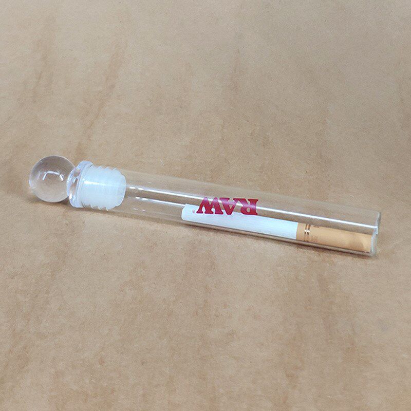 热销玻璃瓶螺口带盖拉管玻璃瓶烟草瓶透明玻璃瓶RAW烟草容器