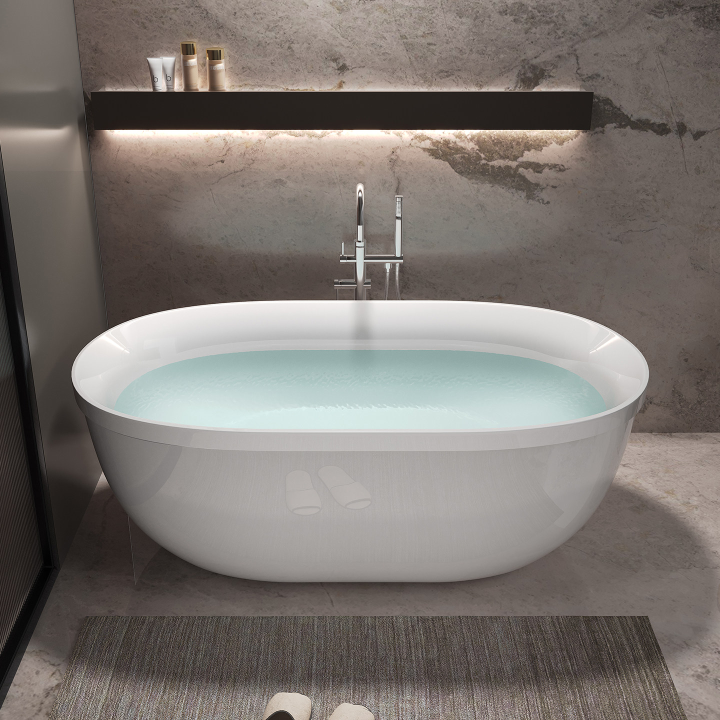 椭圆形亚克力浴缸独立式家用成人浴盆酒店民宿加厚双层浴缸小户型,家装主材,普通浴缸,淘宝优惠券,粉丝福利购,淘宝优惠卷