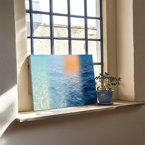 渐变海浪挂画现代小众客厅卧室装饰画治愈系ins简约沙发墙壁挂画