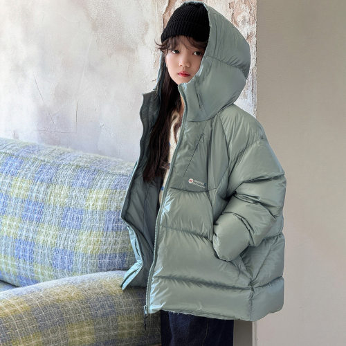 波拉儿童羽绒服女孩年bora男童女童中大童加厚连帽白鸭绒保暖外套