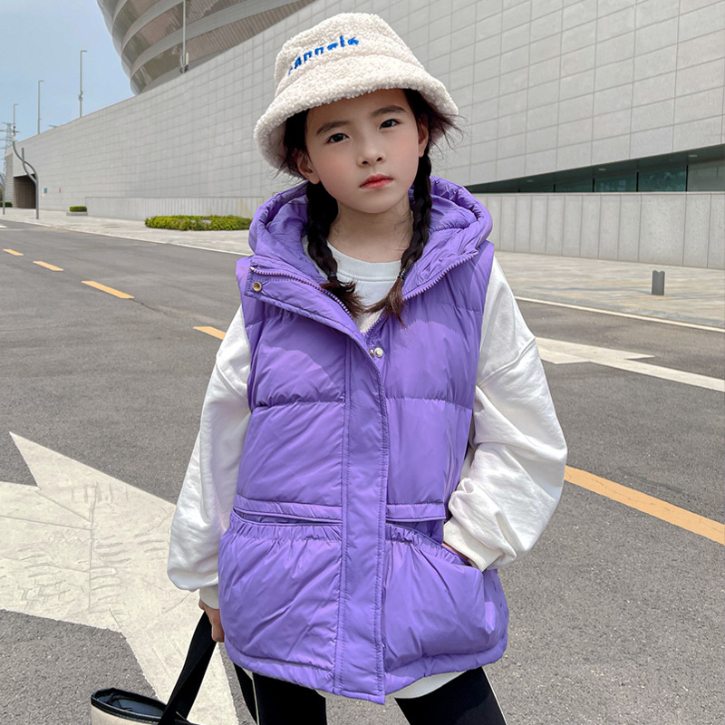 反季儿童羽绒服白鸭绒马甲男童女童宝宝秋冬背心小童大童冬装坎肩