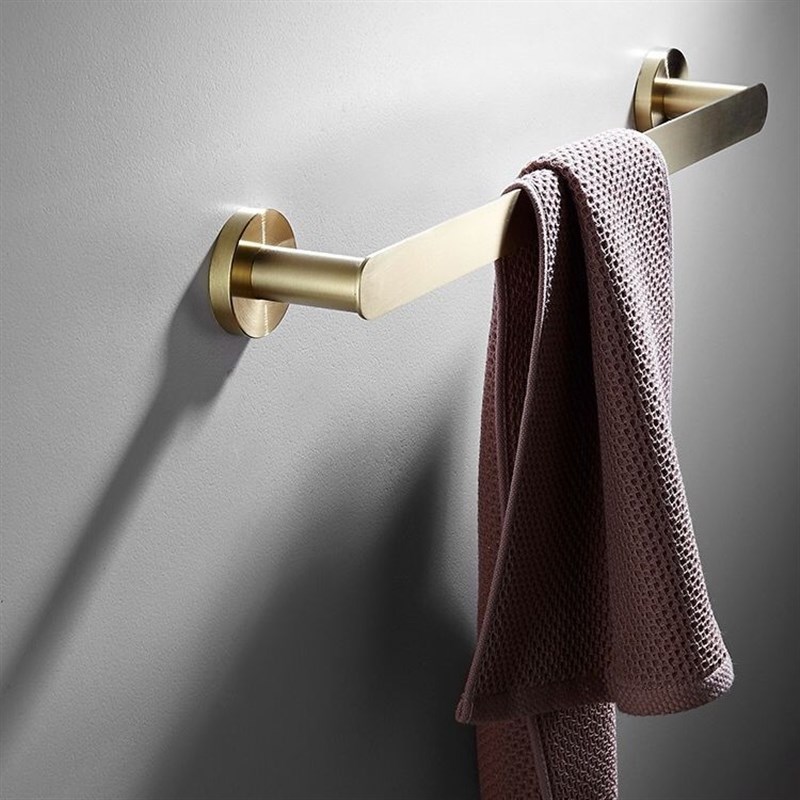 欧式新款不锈钢拉丝金毛巾架浴室卫生间置物架墙上壁挂收纳架纸架