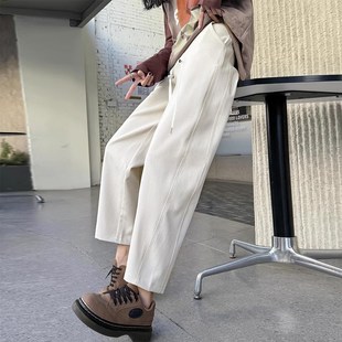 宽松工装 裤 日系老爹裤 孕妇阔腿裤 九分哈伦裤 新款 直筒萝卜裤 春夏季