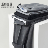 潮流松紧免烫黑色高级感九分裤 商务休闲裤 男士 西装 子 西裤 裤 男夏季