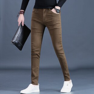 男士 2024上新潮流修身 小脚秋装 裤 休闲长裤 牛仔裤 男式 厚 子男秋款