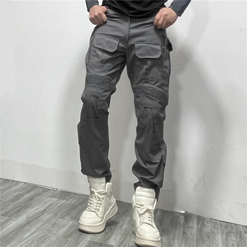 男户外战术裤G3潜伏者直筒修身作训裤黑灰色可束脚多口袋工装长裤