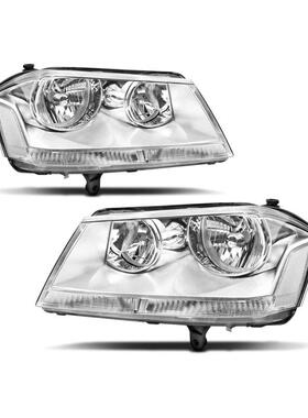 适用于2008 - 2014年道奇 Avenger前照灯总成一对铬透明总成