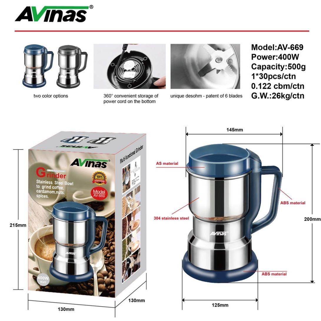 Avinas-669EUGrinder500g6个刀片30PCS/CTN0.123cbm