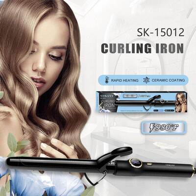 外贸110V美规卷发棒美发卷发直发棒可调温美发棒CURLING IRON
