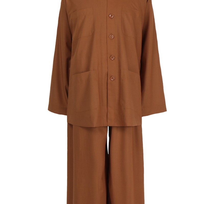 相牌僧服夏季短褂涤棉僧衣棉布衣服套装男女小褂师父衣服薄款僧人