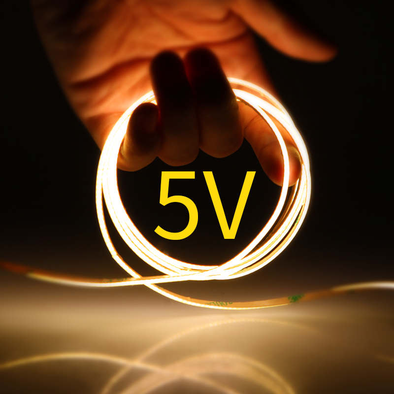 cob灯带低压5V灯带led条自粘无光斑2.7mm灯带氛围线性灯手工灯条