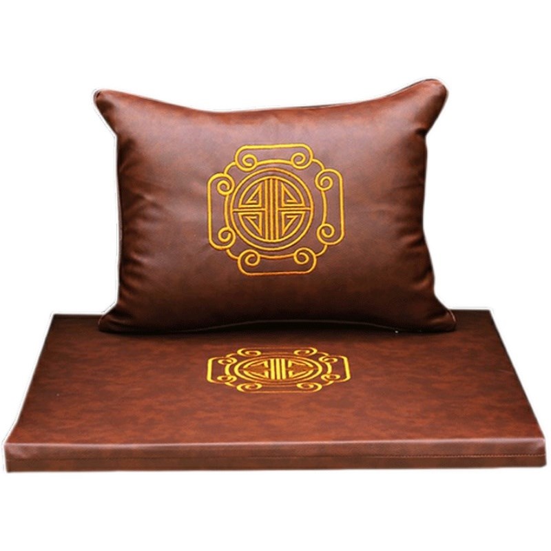 中式古典实木红木沙发海绵防滑防水西皮坐垫椅垫餐椅家用定制