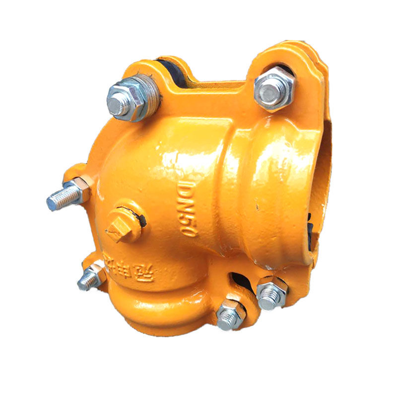 防漏PE抢修节镀锌铁水管开边快接头管道抢修器90度弯头抱箍哈夫节