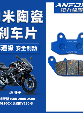 适用大运天錾150R 200R 250R PTG200X 天骁DY250-3前后陶瓷刹车片