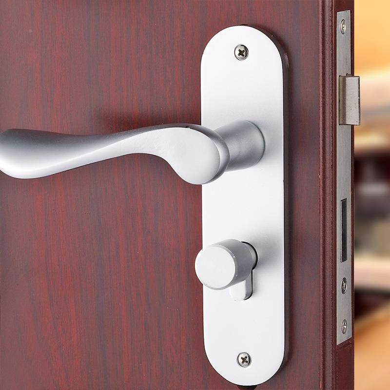 家用太空铝把手门锁室内手C01-A031执锁木门卧房门手柄太空铝室锁