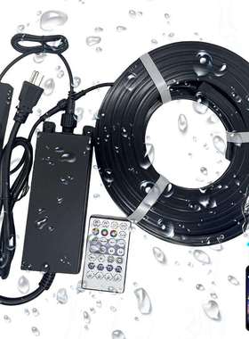 跨境幻热销30712LED黑色霓虹灯带4V低压彩20250506RGB柔性灯条黑