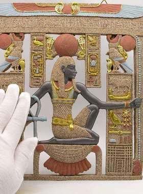 树脂工艺品典挂12091古古埃及女饰神壁挂立件创意欧式家居3D体壁