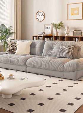 云朵沙沙发代新款简42838现约奶油风客厅小户型直排布艺发
