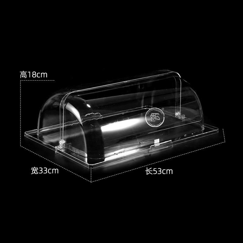 凉菜展示盘长方形盖份数盆翻盖菜罩透明点心罩盖子早餐塑料食物罩