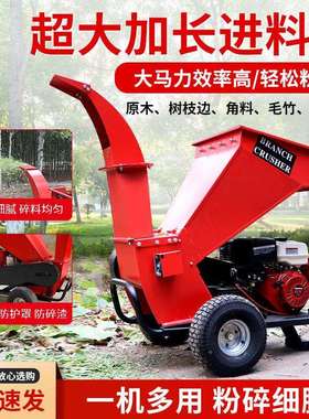 园林绿化树树枝粉碎干湿两用WNY碎木机柴油小型家用果园碎机叶枝