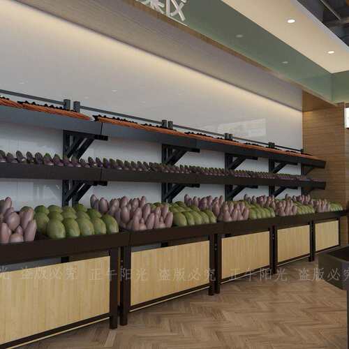 市水果货架生鲜超市货架蔬超菜货TNG架果中岛货架水水果展店货架