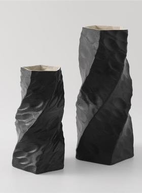 景德镇约关创意不27369规则简3D打印陶瓷花器现代轻奢客厅玄装饰