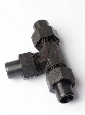 BJU焊接B式三通管接面头管J972不锈钢平密封焊接式三通液压油接头