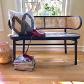 户法式 藤椅发双人椅可躺藤编高档休闲民阳台宿小型两用长板沙YOI