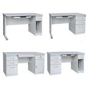 办公桌简约钢制办公桌员工带锁抽屉式 .2米1.4铁皮电米脑FTSJ BAZ1